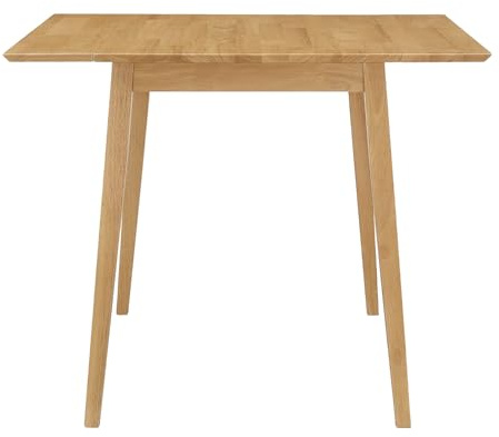 Hallowood Furniture Ledbury Kleiner Klapptisch aus massivem Holz in Heller Eiche, zusammenklappbarer Esstisch, Kleiner Küchentisch, Holztisch für Zuhause & Café