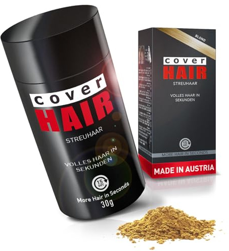 Cover Hair® Premium Streuhaar - 26g I Schütthaar zur Haarverdichtung & Ansatzkaschierung - Natürlicher Look in Sekunden I Hair Fiber für Männer & Frauen I Streuhaar Blond