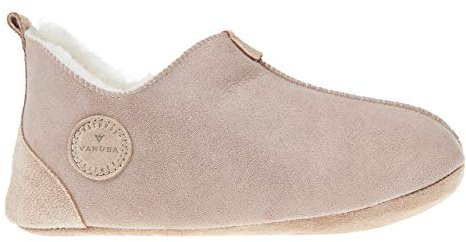 Vanuba Handgemacht Lammfell Hausschuhe Damen Winter Oxford Warme Hausschuhe Geschlossen - Pantoffeln Damen - Hüttenschuhe