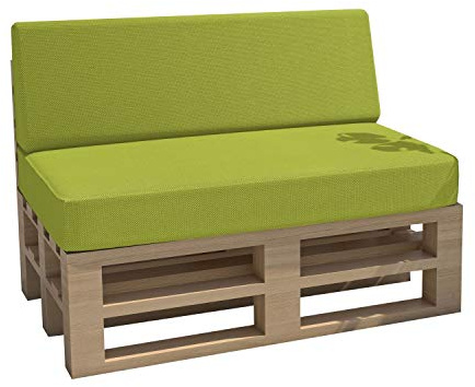 chilly pilley Palettenkissen Gartenkissen Wasserdicht Palettenauflage Palettenpolster Indoor Outdoor Waschbar Abnehmbar Sitzkissen Rückenkissen (2er Set, Grün)