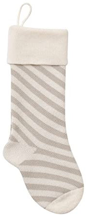 Weihnachtsstrumpf Nikolausstiefel Nikolausstrumpf Weihnachtsschmuck Weihnachtssocken Geschenktüte Kinder Süßigkeiten Indoor Weihnachtssocke Geschenk Weihnachtsbaum Dekoration (Beige, One Size)