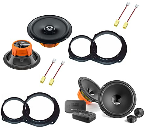 Kit 6 Casse Compatibile con Lancia Delta Con Adattatori Altoparlanti Hertz ANTERIORE e POSTERIORE (portiere) dsk 165.3 DCX 165