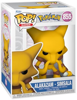 Funko POP! Games: Pokemon - Alakazam - Vinylfigur för samlare - Presentidé - Officiell handelsvara - Leksaker för barn och vuxna - Fans av videospel - Modellfigur för samlare och utställning