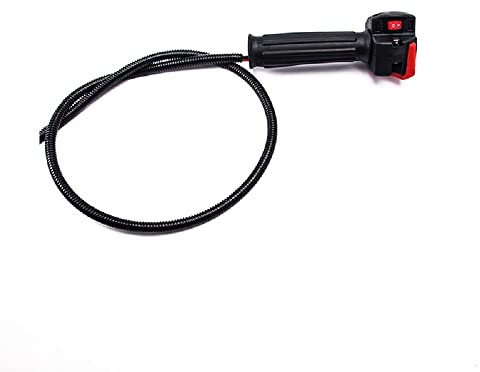 Interruttore universale per regolazione dell'acceleratore, per decespugliatore, set di cavi da 130 cm, accessori per macchine utensili da giardino, nero e rosso