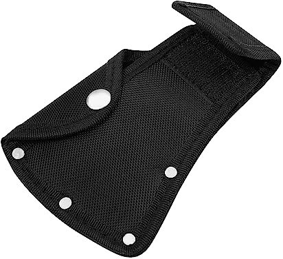 Hatchet Head Sheath Holster, Black Oxford Sheath for 1-1/4Lb Axe, Double Snap Hatchet Protector Cover with Belt Loop, Outdoor Camping Hiking Accessories (1)
