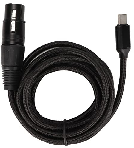 auf-XLR-Mikrofonkabel, Verbindungskabel-Adapter für Mikrofone oder Aufnahmen, Geräuscharmes HiFi-Plug-and-Play-Aufnahmekabel für PC, Telefon, Tablet (2m)