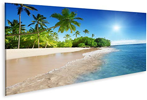 islandburner Prime Bild auf Leinwand Karibische Insel Meer Und Palmen Wandbild Poster Kunstdruck