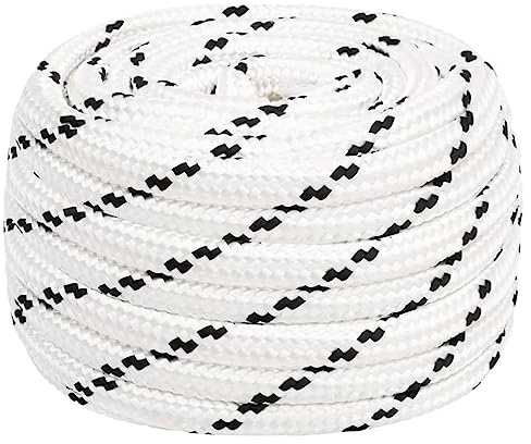 vidaXL Corde de Bateau tressé Blanc 16 mmx25 m Polyester