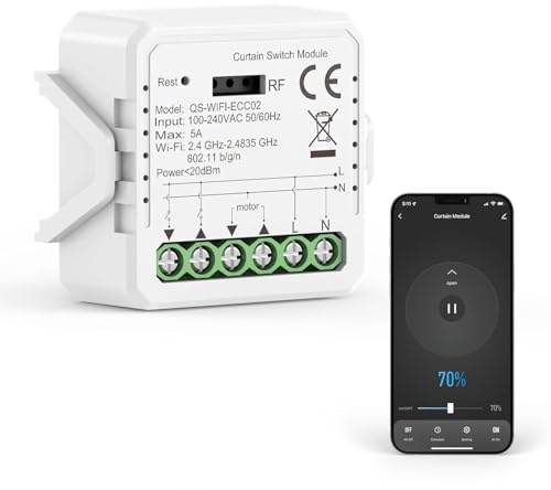 IDOR STORE Commutateur de volets roulants WiFi, Module de commande intelligent pour volets roulants électriques, Contrôle App Smart Life, Commande vocale (1)