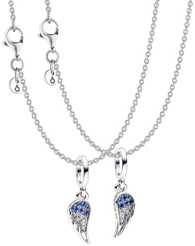PANDORA Freundschafts-Kette für Damen Teilbare Engelsflügel Set 68105