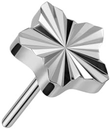 Paula & Fritz® Push-In Aufsatz Stern 4-mm Titan-ium Grade 23 Mehrfarbig Piercing Ohr-Stecker Labret Stud Nipple Straight Barbell Ersatz Diamant-Schliff