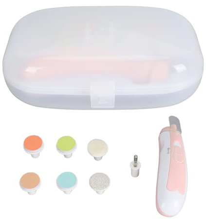 Baby-Nagelknipser-Feile, Baby-Nagelknipser, 4-Gang-Feile, Leiser Betrieb, Elektrischer Nagelknipser mit Gelbem Licht, Kleinkind-Nagelknipser
