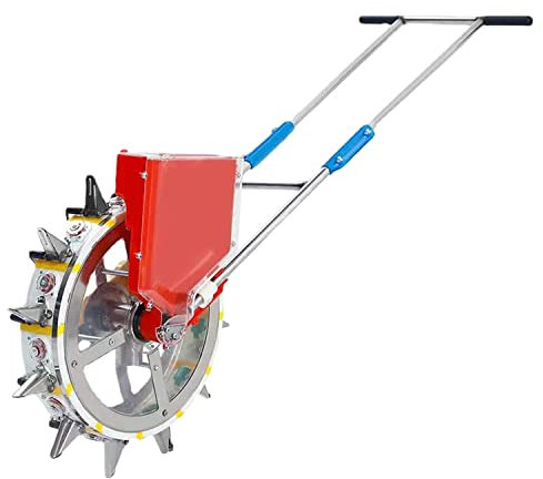 Hand-Push Wheat Seeder, Metal Precision Garden Planter | Seeder Seeder Multi-Function Corn Cotton Soybean Peanut | No Pressure Wheels | for Garden Agricultural