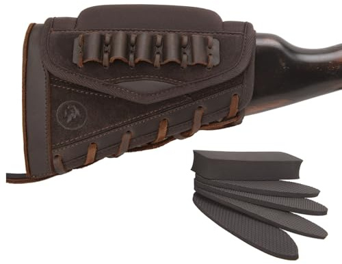Leder Wangenauflage Wildleder Gewehr/Schrotflinte Hinterschaft Magazin-Tasche Für .308 .45-70 .30-30 .22LR