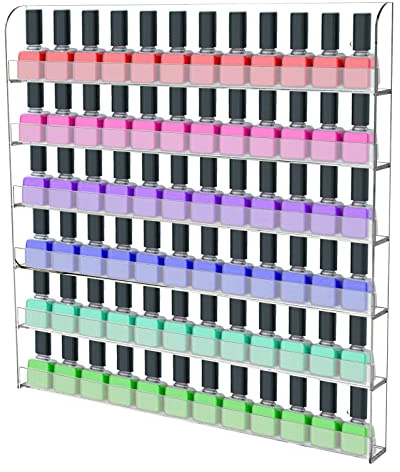 czyuRachel Nagellackhalter, 96 Flasche Acryl-Nagellack Regal Organizer-Halter Präsentationsständer Wandregal für Ätherische Öle Farbe Alkoholtinte Lippenstift