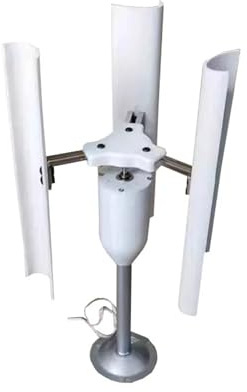 Mini generatore eolico Modello di generatore eolico verticale a tre pale Generatore trifase a magneti permanenti senza spazzole Utensili portatili for mulini a bassa velocità per test e uso didattico