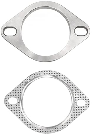 Juroupi 2 Bulloni 3 Pollici Kit di Collegamento Flangia di Scarico in Lega Universale per Collettori Catback di Scarico