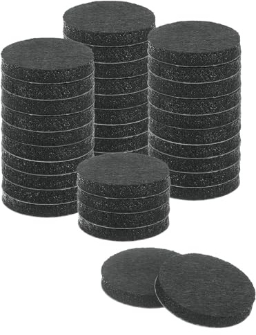 uxcell Furniture Pads, 36Pcs 1.25 - Round Self Adhesive Felt Furniture Pads, Floor Protectors for Furniture Feet Chairs Legs Hardwood Floors (Black)