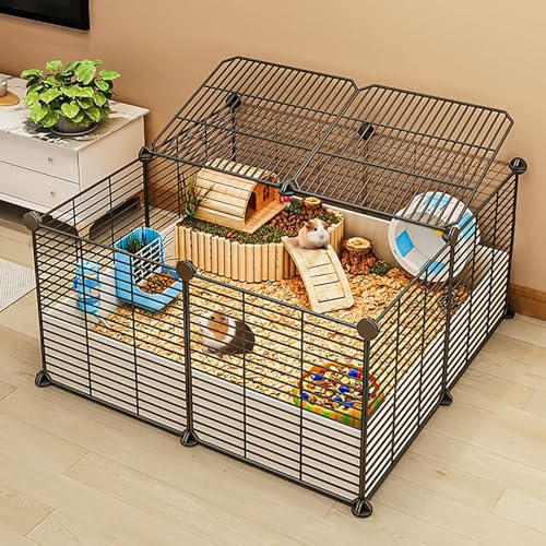 Generic bingomiynhg Kleintierkäfig, Meerschweinchenkäfig, Kaninchenkäfig, Rattenkäfig, kleiner Katzenkäfig, Welpenlaufstall, Haustierzaun für Welpen, Kaninchen, Kätzchen, Hamster, Meerschweinchen