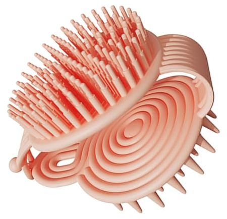 Kopfhautmassagebürste aus Silikon für Haarwäsche, Sanft und Flexibel Rosa | Erwachsene und Kinder, Doppelseitiges Design, Angenehm in Anwendung, Sicher für Kopfhaut