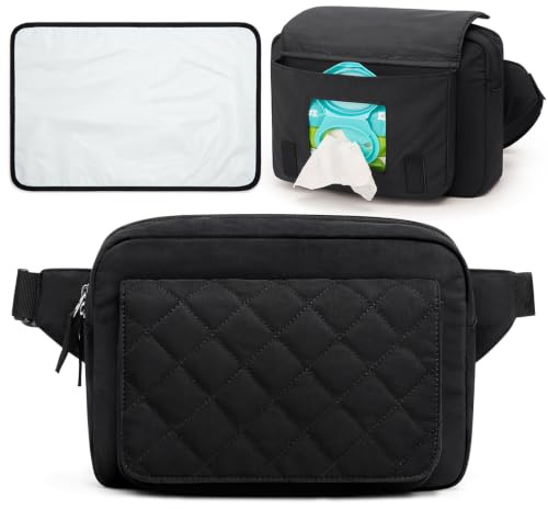 G4Free liten blöjväska för baby flicka och pojke, mini blöjväska crossbody med bärbar skötdyna