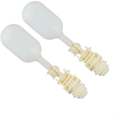 Lot de 2 soupapes de contrôle automatique du niveau d'eau - Flotteur - Raccord de tuyau de 1,27 cm - Pour piscine, bassin - Système d'eau spa - Plastique ABS - Blanc - Pression d'eau réglable