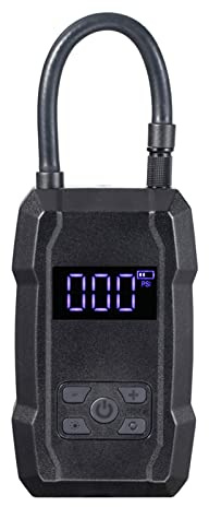 Tennatori del Gonfiore Pneumatico Compressore Aria Portatile, 150 PSI Pompa Ad Aria Ricaricabile con Batteria 8000 Mah, Luce a LED di Emergenza per Auto, Moto, Sfera