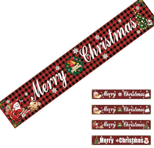 Cartel de Feliz Navidad, Cartel de Navidad Exterior 296 * 48 Cm, Grandes Carteles de Feliz Navidads Para Decoraciones de Jardín, Patio y Cercado C