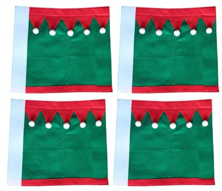 harayaa 4 Bandages de Noël pour Les Jambes des Chevaux, Accessoires pour Chevaux, Confortables, Respirants, en Polyester pour Plus de Chaleur, Vert