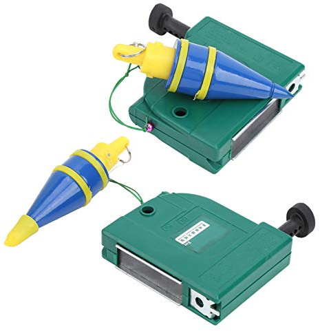 CHICIRIS Magnetisches Senklot für Vertikale Linien, Bobs, Gerader Wasserwaagensetzer für Bauarbeiter, Legierter Stahl, 3 Meter, Grün