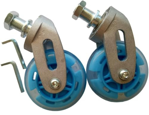 CashMuch 2 x 80 mm Waveboard-Räder mit Halterung aus Aluminiumlegierung, hochelastische PU-Räder für die meisten Waveboards