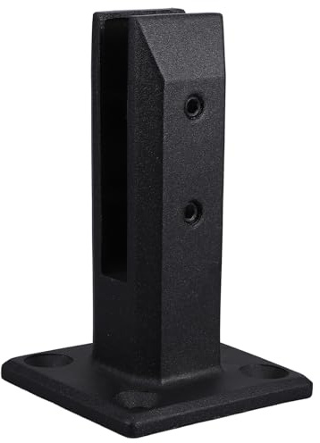 POPETPOP Clip de Rambarde en Acier Inoxydable Noir pour Piscine Pince à Verre Sécurisée, Accessoire Polyvalent pour Fixation de Garde-corps en Verre D'escalier