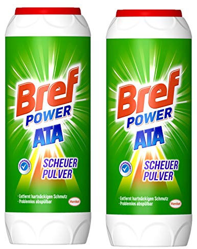 Lot de 2 Sidol ATA à poudre abrasifs, nettoyant universel, 2 x 500 g, poudre de nettoyage, moyen