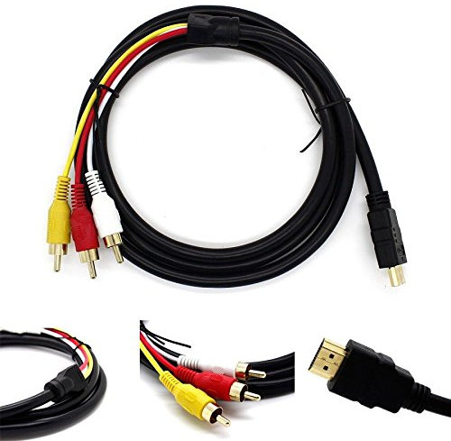 PACIFICO Cable HDMI a RCA 3 Conectores Macho 1.5 Metros