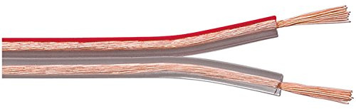 Goobay 15130 Lautsprecherkabel 2x2,5mm² Kupfer Litze / Boxenkabel Audio Kabel Meterware / Speaker Cable Kupferkabel / Subwoofer Kabel / Transparent / 10m