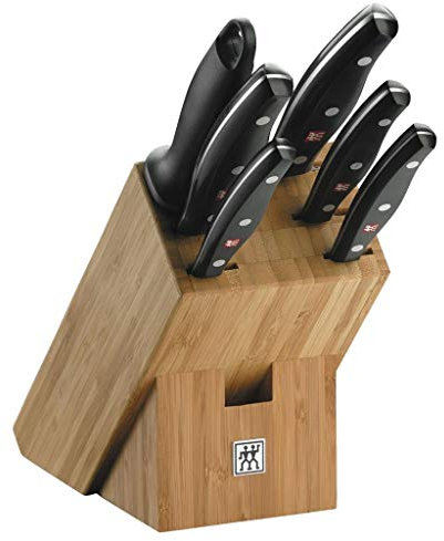 Zwilling Messerblock TWIN Pollux braun/schwarz/silber Messer: Rostfreier Spezialstahl, ZWILLING Sonderschmelze: Diese Messer sind stabil, korrosionsbeständig und zugleich flexibel ; Messerblock: Bambus TWIN® Pollux