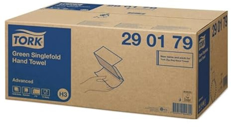 Tork 290179 Z-Falttuch, 2-lagig, Grün, H3 Erweitert