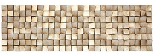 Empire Art Direct Textured II Rugged Blocks with Gold Leaf, 3D Wood Wall Art, Ready to Hang, 72 x 22, Living Room,Bedroom