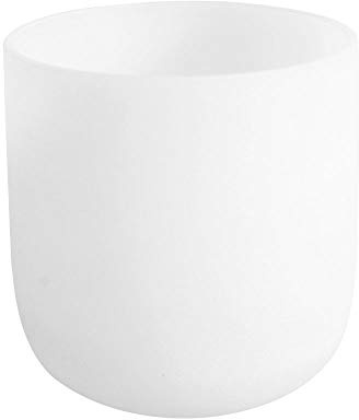 ENERGYSOUND 432Hz A Note Third Eye Chakra Frosted Quartz Crystal Singing Bowl 7 inch mallet and o-ring included