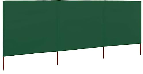 vidaXL Windschutzgewebe 3-tlg. 400x120 cm Grün Windschutz Sichtschutz Balkon