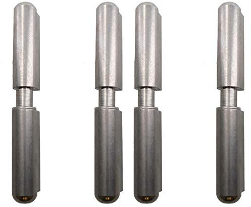 Lot de 4 charnières en acier inoxydable soudées sur porte robuste 16 x 130 mm
