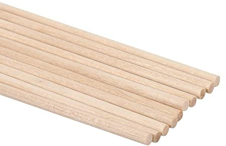 Träpinnar 10 st 30 cm långa gör-det-själv träkonst hantverkspinnar trästavar träverktyg 5 storlekar (4 mm x 30 cm)