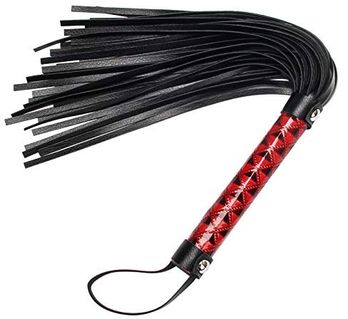 Zhichengbosi PU Leder Reitgerte, Schwarze Pferdepeitsche, 39.5 Reitgerte für Pferd das tägliche Training, Pferd Springen Rennen (Rot)