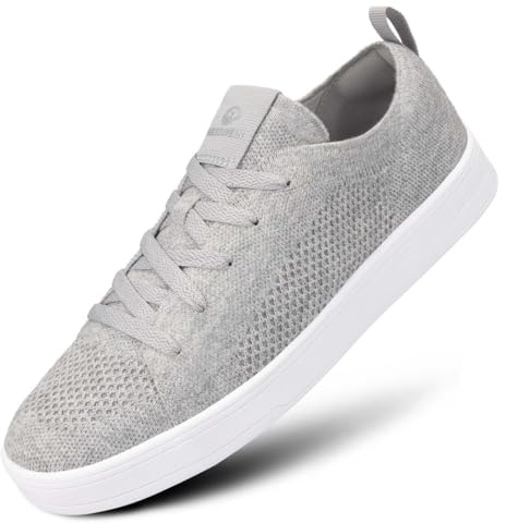 Giesswein Wool Sneaker Men Gris Clair 40 - Chaussures à Plateforme pour Hommes, Baskets décontractées en Laine mérinos 3D Stretch, Lacets Super légers