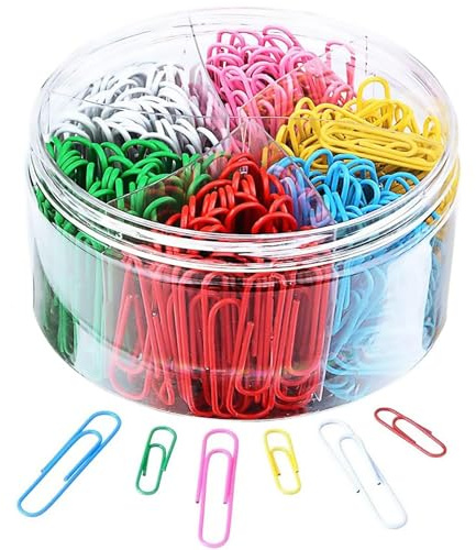 450 Stück farbige Büroklammern, verschiedene Größen, klein und groß (2,8 cm und 5,1 cm), langlebig und rostfrei, beschichtete große Büroklammern für Papierarbeit, ideal für Zuhause, Schule und Büro