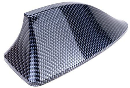 Haifischflossenantenne, Asudaro Kohlefasermuster Auto Shark Haifischflosse Antenne Autodachantennen Auto Radioantenne Autoantenne Haifischflosse Antenne für Auto, SUV, LKW, Van,Kohlefaser Schwarz