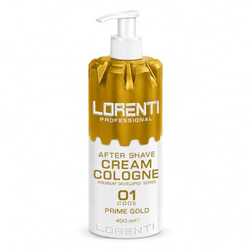 LORENTI TOKYO & SEOUL Barber After Shave Cream Cologne Lotion Men 400ml Prime Gold| Balsam nach der Rasur | Barbershop Aftershave Gel | Männer Gesichtspflege | pflegt und kühlt