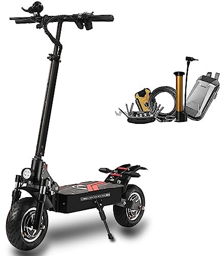 HWWH P7 Electric Scooter Erwachsene Elektro Roller Faltbarer Doppelmotor Doppelaufhängung 10 Zoll 52V/19AH Lithium-Akku 200kg Last