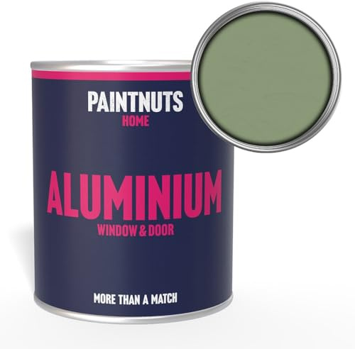 Paintnuts Aluminium Window & Door Paint - RAL-6021 - PALE GREEN Gloss 250ml Tin
