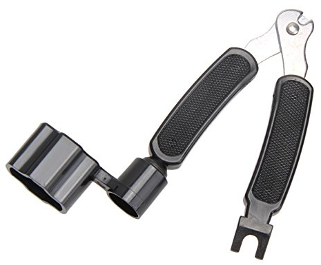 Jandra Integrated Bridge Pin Puller FÜR Akustikinstrumente Pro Winder String Winder Und Cutter Guitar Banjo Mandolin Tool